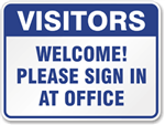 visitors sign in at office 